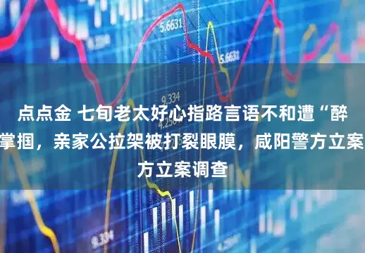 点点金 七旬老太好心指路言语不和遭“醉女”掌掴，亲家公拉架被打裂眼膜，咸阳警方立案调查