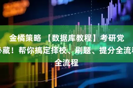 金橘策略 【数据库教程】考研党必藏！帮你搞定择校、刷题、提分全流程
